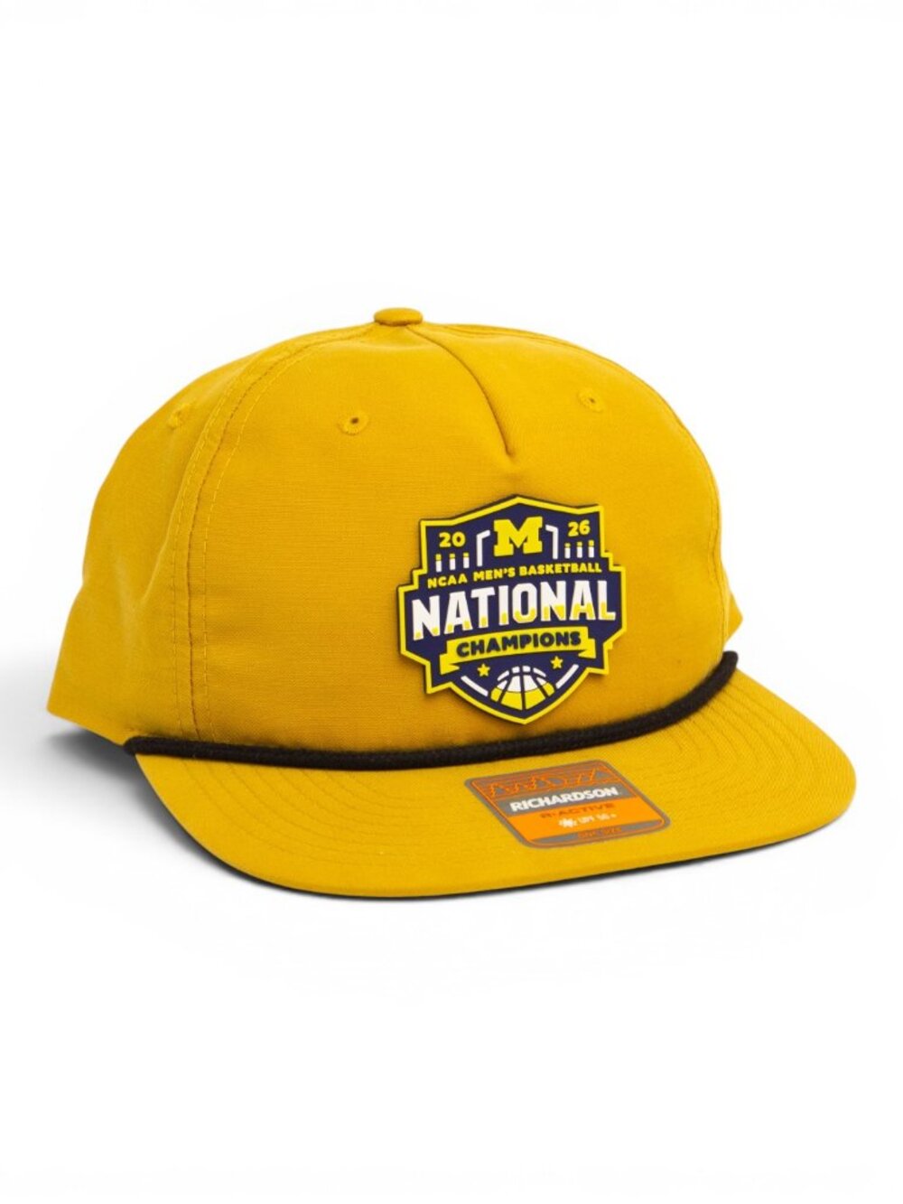 Michigan Wolverines 2026 Basketball National Champions 3D Rope Hat- Biscuit/ BLK
